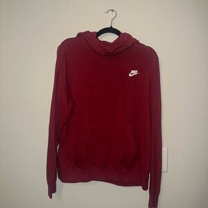 Nike Maroon Hoodie with Logo